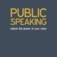 Typography that says public speaking training