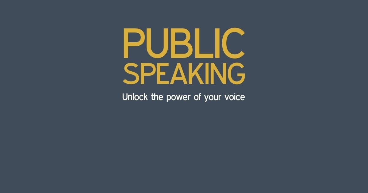 Typography that says public speaking training