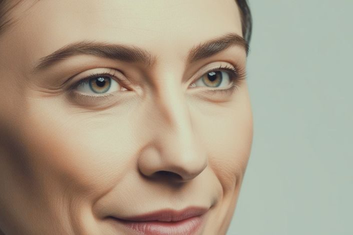 A woman's face showing microexpressions